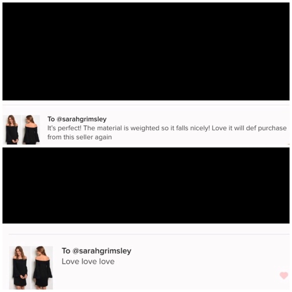 LAST/ Med Black Off-Shoulder Bell Sleeve LBD - Picture 4 of 5